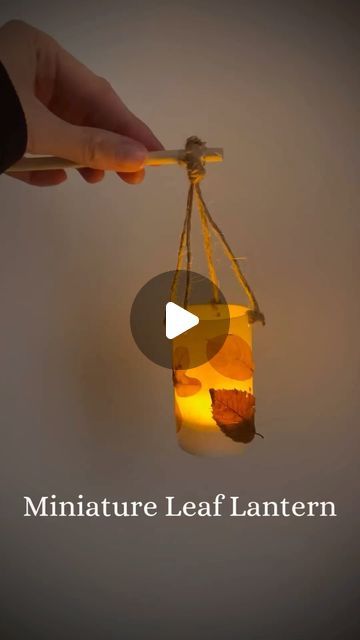 Franziska Shelton // Arts & Crafts on Instagram: "🍂🍁 Miniature Leaf Lantern 🍁🍂

Be sure to watch this one until the end 🤭🍁

Please note that this craft ONLY works with flameless LED candles. Begin with a dried watercolor painting. Cut out a rectangle according to the dimensions shown above (12.5x7 cm). Leave some room for hot glue. Next, brush the inner rectangle with vegetable oil to make the paper translucent. Let dry. Use a hot glue gun to attach an LED tea light to the bottom part of the lantern. Roll up and glue the edges together. Use Mod Podge to adhere tiny leaves to the outside of the lantern. Let dry. Use a hole punch and string to suspend the lantern from a wooden dowel. 

Will you make one of these miniature lanterns? Tell me your ideas for decorating them below 🤗" Paper Lantern Decor Ideas, Homemade Lanterns Diy, Leaf Lantern Craft, Leaf Luminaries, Flashlight Craft, Homemade Lanterns, Diy Christmas Lantern, Elephant Template, Leaf Lantern