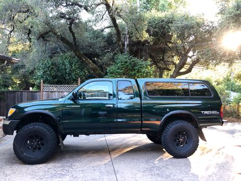 Shocks: 6112’s in the front, 5100 in the back with a Toytec 2 in add a leaf. BFGoodrich ko2’s 285/75r/16 on Procomp wheels. First Gen Tacoma, Tacoma Camper Shell, Toyota Pickup 4x4, Toyota Tacoma 4x4, Tacoma 4x4, 2000 Toyota Tacoma, Car Paint Colors, Toyota Tacoma Sr5, 6x6 Truck