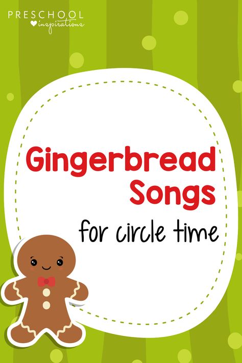 Cookie Songs For Preschool, Gingerbread Story Activities, Gingerbread Man Activities Kindergarten, Gingerbread Man Song, Gingerbread Activities Preschool, Preschool Gingerbread Man, Gingerbread Kindergarten, Preschool Christmas Songs, Gingerbread Preschool