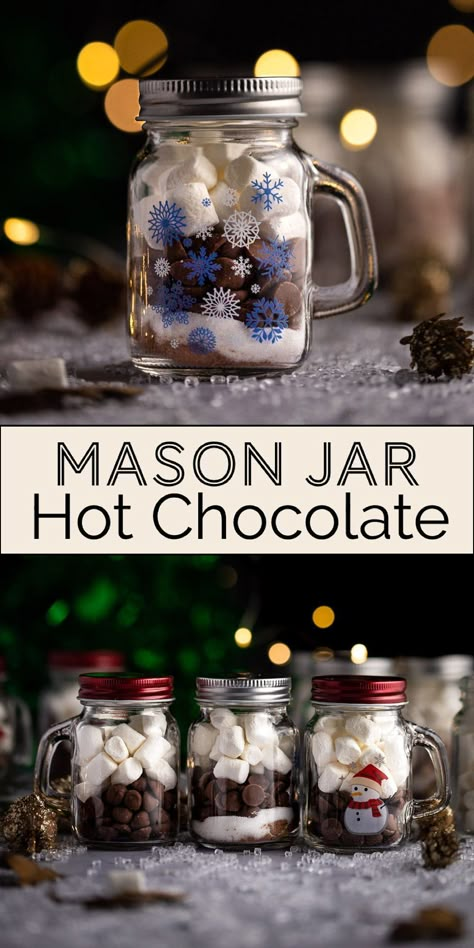 This easy mason jar hot chocolate recipe makes the best DIY hot cocoa Christmas gift. Completely customizable homemade hot chocolate mix that can be made in small, single serve mason jars or in a large jar for a bunch of people.