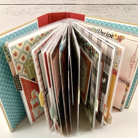 Artsy Albums Scrapbook Album and Page Layout Kits by Traci Penrod: Recipe Scrapbook Album Instructions Recipe Scrapbook Layouts, Scrapbook Ideas For Recipes, Recipe Album Diy, Scrapbook Recipe Book Diy, Recipe Scrapbook Homemade Cookbook, Diy Recipe Book Ideas, Diy Mini Scrapbook, Cookbook Scrapbook, Journal Recipes