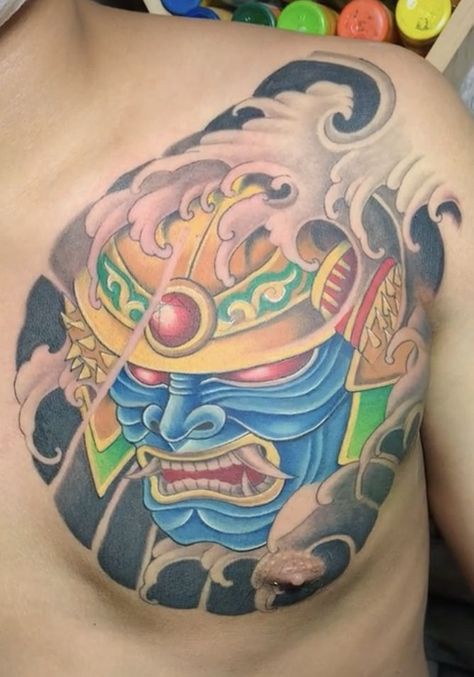 ဗျဲခေါင်း Tattoo, ရင်ဘက် Tattoo, Traditional Japanese Tattoo Sleeve, Foo Dog Tattoo Design, Arm Tattoos For Guys Forearm, Koi Tattoo Sleeve, Japanese Flower Tattoo, Bamboo Tattoo, Sticker Tattoo