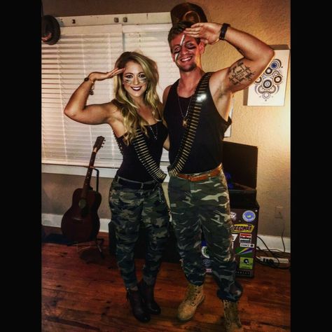 GI-JOE and GI-Jane Gi Jane Costume, Jane Costume, Gi Jane, Halloween Costumes Diy Couples, Halloween Couples, Couples Halloween Costumes, Halloween Coustumes, Couples Halloween Costume, Halloween Couple