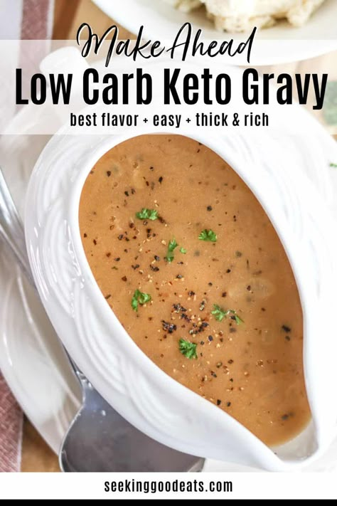 Turkey Grilled, Keto Gravy, Turkey Gravy From Drippings, Gluten Free Gravy, Roast Vegetables, Pork Chops And Gravy, Low Carb Holiday, Keto Thanksgiving, Keto Sauces