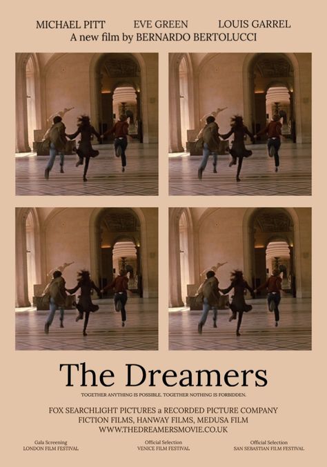 The Dreamers Movie Poster, The Dreamers Aesthetic Movie, The Dreamers Poster, The Dreamers Wallpaper, The Dreamers Aesthetic, The Dreamers Movie, Dreamer Aesthetic, Art Deco City, London Film Festival