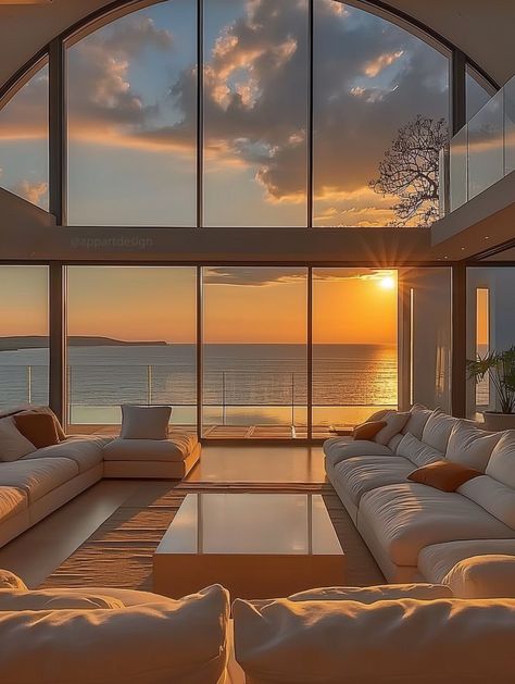 Home With Beach View, House Overlooking Ocean, Malibu Beach House Interiors, House Beach View, Home By The Beach, Ocean View Home, House View, Ocean Home, Beachfront Home