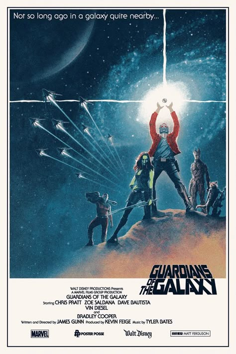 Guardians of the Galaxy Vol. 1 Star Wars inspired poster design Galaxia Wallpaper, Stark Tower, Marvel Movie Posters, Film Marvel, Galaxy Movie, Arte Nerd, Avengers Film, Galaxy Poster, Marvel Posters