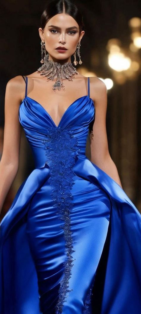 Edgy Prom Dresses, Edgy Prom, Prom Glam, Blue Bride, Dinner Dress Classy, Cobalt Blue Dress, Stunning Prom Dresses, Dinner Dress, Glam Dresses