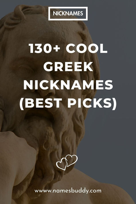 Greek Nicknames Greek Mythology Username Ideas, Nicknames For Enemies To Lovers, Greek Nicknames, Nicknames For Girlfriends, Love Nicknames, Nicknames For Friends, Nicknames For Boyfriends, Names For Boyfriend, Greek Names