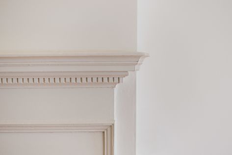 Tall Baseboards, Montgomery Homes, Wood Cornice, Wall Dividers, Dentil Molding, Aesthetic Character, Dentil Moulding, Dado Rail, Wainscoting Panels