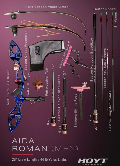 Aida Roman Hoyt archery gear Olympic Archery Aesthetic, Hoyt Recurve Bow, Archery Aesthetic Modern, Olympic Recurve Bow, Olympic Archery, Hoyt Archery, Archery Aesthetic, Archery Lessons, Archery Sport