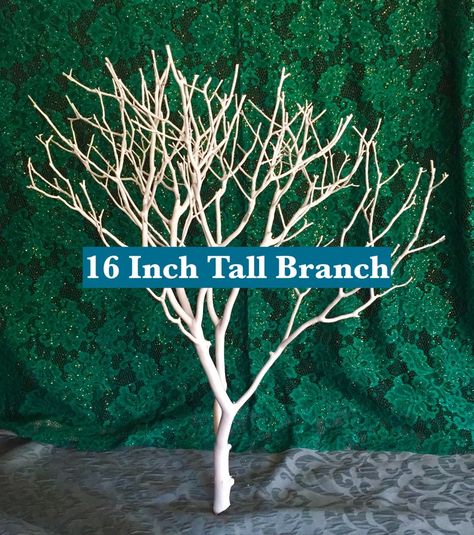 One Or Two 16 Tall Manzanita Branches Mini Centerpiece | Etsy Tree Centerpieces Diy, White Branch Centerpiece, Manzanita Branch Centerpieces, Manzanita Tree Centerpieces, Manzanita Centerpiece, Branch Centerpiece, Tree Branch Centerpieces, Diy Wedding Centerpiece, Branch Centerpieces