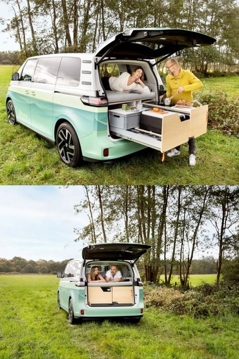 Tonke VW ID. Buzz e-Camper: A compact and versatile travel companion Vw Id Buzz Camper, Vw Id Buzz, Rv Holiday, Mini Camper, Terrace Garden, Queen Bed, Travel Companion, Camper Van, Caravan