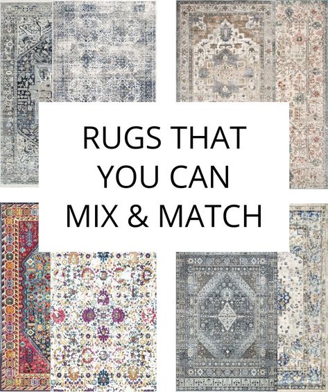 How To Coordinate Rugs - A Design Dilemma Solved | Worthing Court Two Rugs In One Room, Coordinating Rugs Open Floor Plan, Multiple Rugs In One Room, Rugs Under Kitchen Table, Painted Brick Fireplace Makeover, Kitchen Rug Placement, Christian Business Quotes, Coordinating Rugs, Rugs Layout