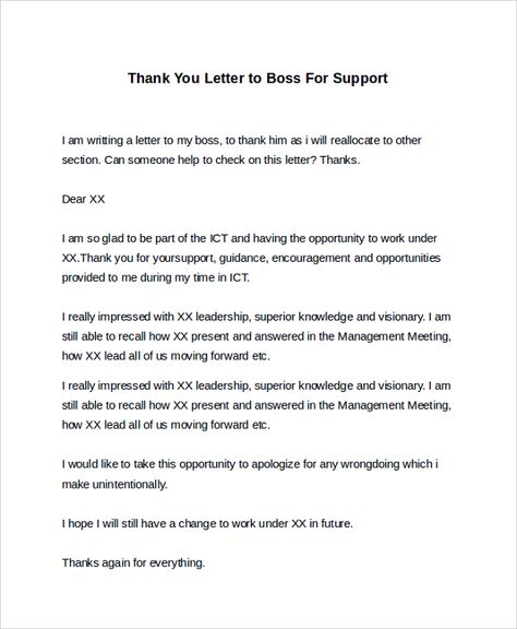 Sample Thank You Letter to Boss - 16+ Free Documents Download in Word Thank You Letter To My Manager, Good Bye Message To Co Worker, Thank You Letter To Boss, Thank You Note To Boss, Appreciation Letter To Boss, Thank You Message For Boss, Work Resignation Letter, Professional Thank You Letter, Sample Thank You Notes