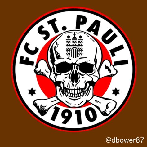 FC St. Pauli Tom's Diner, Fc St Pauli, Harley Davidson Wallpaper, Soccer Art, St Pauli, Football Illustration, Soccer Logo, Skull Pictures, Arte Punk