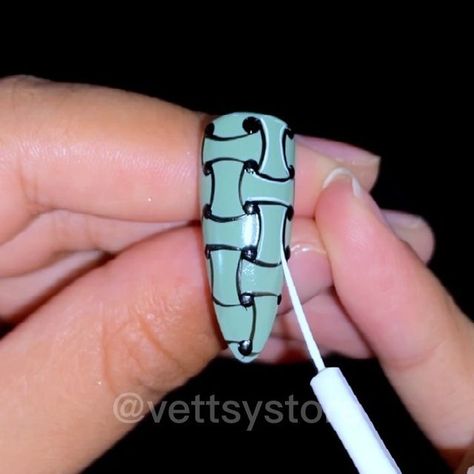 Vettsy on Instagram: "🤩Easy Weave Design using doting tool and liner gel🤩 12 colors set $35 only! Get your best nail art tool right now!🙌 🛍Dotting Pen 🛍Liner Gel 👉 Shop the same nail supplies via link or visit vettsy.com Follow @vettsystore & @vettsynails for more nail inspiration 🧚‍♀️ 👭Tag friends who would like this👭 #nailart #linergel #vettsynails" Gel Liner Nail Art, Doting Tool Nail Art Designs, Doting Art Nails, Tag Friends, Art Tool, Nail Supplies, Gel Liner, Best Nail Art, Nail Supply