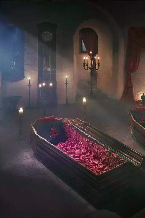 Vampire Bedroom, Coffin Bed, Morpheus Sandman, Vampire House, Dracula's Castle, Vampire Castle, Vampire Party, Dracula Castle, Hold Your Horses