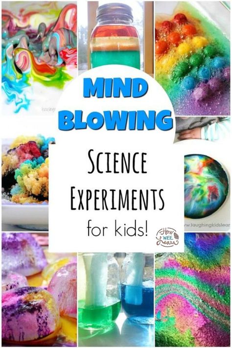 These are the coolest science experiments for kids. Perfect for science projects or a rainy day! #science #experiments #activitiesforkids #STEM #STEAM #kidsactivities #howweelearn #sciencefun Quick Science Experiments For Kids, Kids Science Experiments At Home, Vetenskapliga Experiment, Science Experience, Science Experiments For Kids, Summer Science, Science Experiments For Preschoolers, Experiments For Kids, Science Crafts