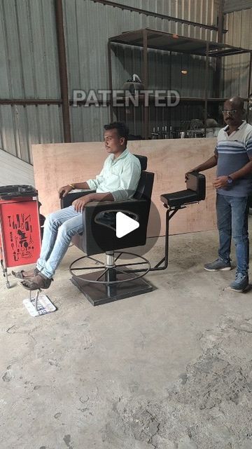 Prosperon Industries on Instagram: "Worlds first salon chair on which barber can sit and work easily *PATENT GRANTED*" King Chair, King Midas, Barber Chairs, Sitting Chair, Healthy Natural Hair, December 26, Salon Chairs, Barber Chair, Black Queen