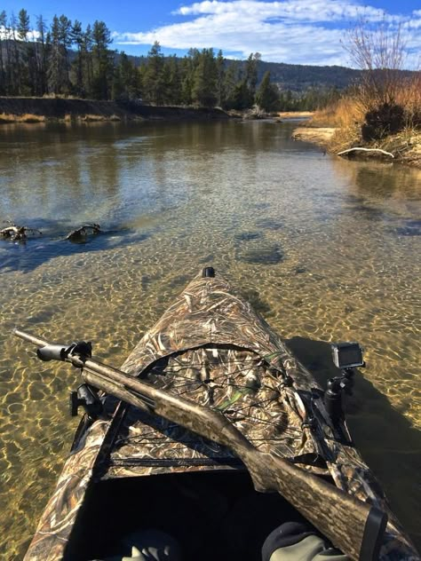 Jackson Kayak and Realtree Camo: A Natural Fit | Realtree B2B Duck Hunting Blinds, Kayak Modifications, Duck Hunting Boat, Duck Boats, Goose Hunting, Hunting Pictures, Duck Hunt, Duck Boat, Hunting Stuff