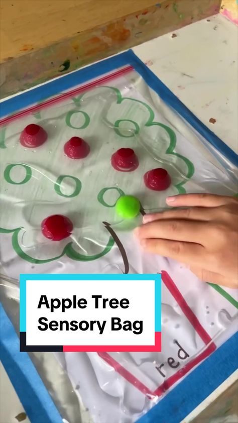 Sensory Bag, Educational Activities For Kids, Matching Colors, Apple Tree, Kids Activities, Apples, Circles, Activities For Kids, Baskets