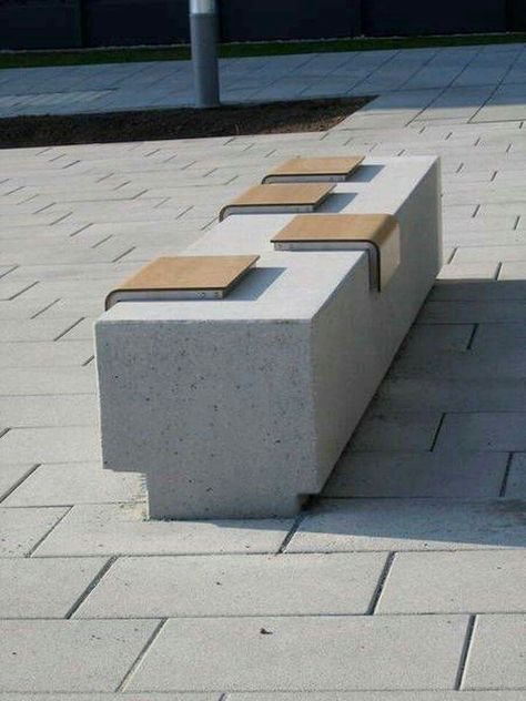 Concrete Park Benches - Ideas on Foter Park Bench Ideas, Park Bench Design, Concrete Benches, Landscape Furniture, Park Benches, Parks Furniture, Contemporary Bench, Concrete Bench, Plans Architecture