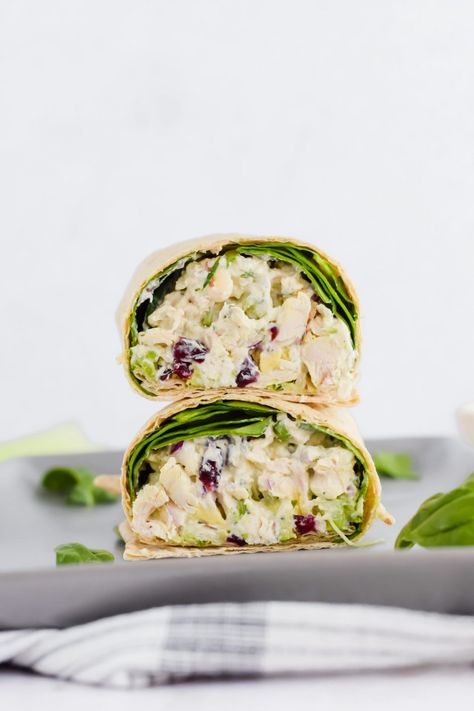 Healthy Pesto Chicken Salad Wrap - apaigeofpositivity Healthy Pesto Chicken, Chicken Waldorf Salad, Chicken Parmesan Soup, Pesto Chicken Salad, Pesto Wrap, Paleo Running Momma, Sandwich Wraps Recipes, Healthy Pesto, Parmesan Soup