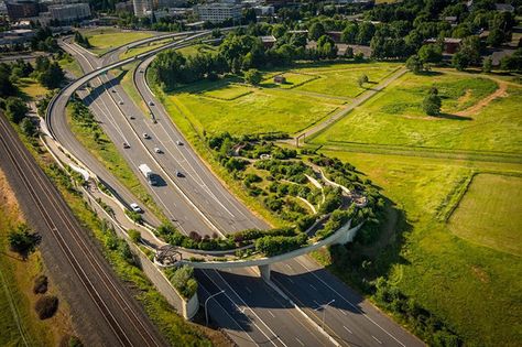 Interesting Apps, Green Bridge, Green Infrastructure, Architecture Firms, River Park, Landscape Architecture Design, Pedestrian Bridge, Landscape Architects, Public Spaces