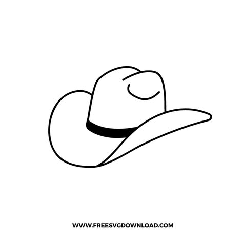 Cowboy Hat Clipart Free Printable, Cowboy Hat Coloring Page, Cowboy Hat Simple Drawing, Country Easy Drawings, Cowboy Hat Line Drawing, Cow Boy Hat Sketch, Cowboy Boots Coloring Page, Cowgirl Hat Clipart, Cowboy Hat Clip Art