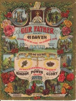 Victorian LIthograph Heart Explosion, Desmond Doss, Garden Library, Lords Prayer, Odd Fellows, Lord’s Prayer, Lord's Prayer, Double Rainbow, 10 Commandments