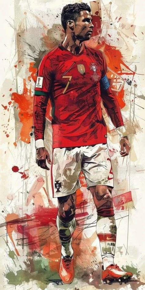 Ronaldo Illustration Art, Cristiano Ronaldo Canvas Painting, Cr7 Painting, Ronaldo Illustration, Ronaldo Poster, Cristiano Ronaldo Hd Wallpapers, Wallpaper Procreate, Cristiano Ronaldo And Messi, Sketchbook Wallpaper