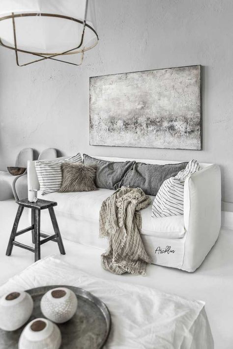 Wabi Sabi Furniture, Paulina Arcklin, Grey Interior Doors, Diy Bank, Interiors Photography, Scandi Boho, Beach House Design, White Living, Inspiring Spaces