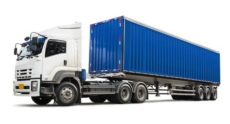 Truck and blue container on white | Premium Photo #Freepik #photo #cargo-truck #transport-truck #trailer #trailer-truck Blue Container, Container Truck, Transport Truck, Cargo Transport, Truck Cargo, Cargo Truck, Truck Transport, Blue Truck, Trailer Truck