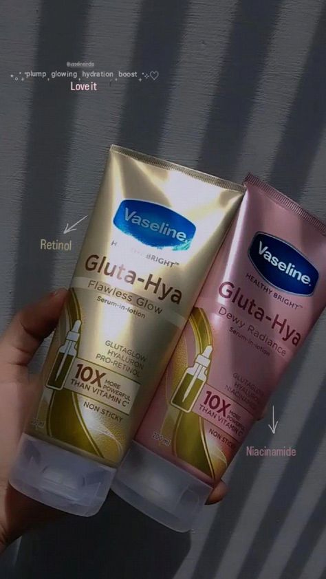 Vaseline Skin Care Products, Gluta Hya Vaseline, Vaseline Gluta Hya Lotion, Vaseline Products, Vaseline Body Lotion, How To Apply Perfume, Vaseline Lotion, Gluta Hya, Vaseline Uses