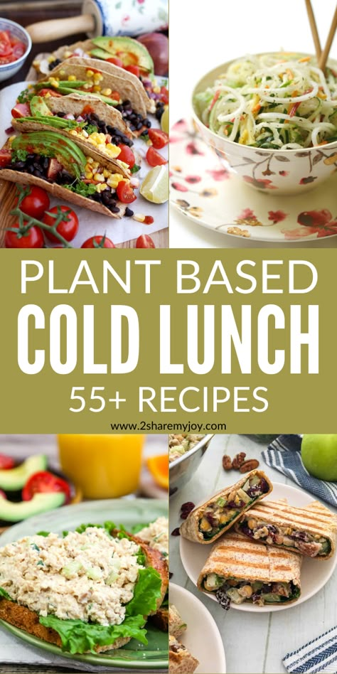 Vegan Cold Lunch Ideas, Lunches For On The Go, Cold Lunch Ideas, Plant Based Diet Meal Plan, Cold Lunch, Vegetarian Recipes Lunch, Plant Based Lunch, Cold Lunches, Plant Based Diet Recipes