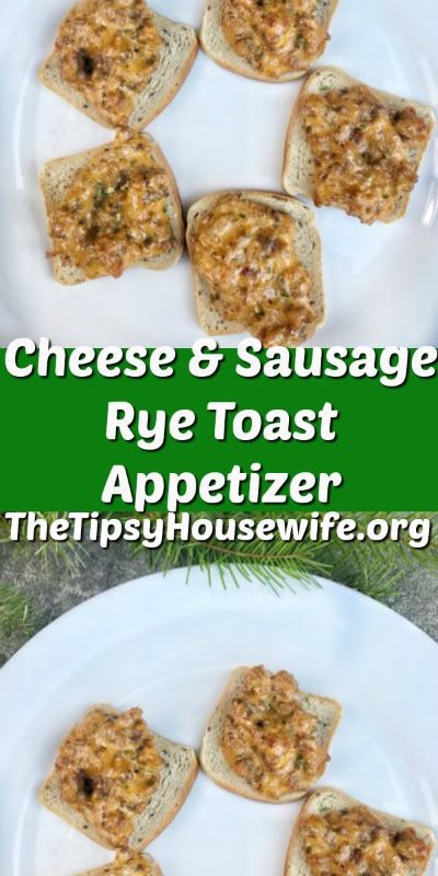 Cheese Sausage bites on rye toast. A perfect goliday appetizer.  #appetizers #recipes #thanksgiving #holiday #christmasfood Sausage Toast Appetizer, Party Toast Appetizers, Rye Toast Appetizers, Sausage Toast, Sausage On Rye Appetizer, Sausage And Cheese Appetizers, Rye Bread With Sausage And Cheese, Rye Bread Appetizer Recipes, Toast Appetizers