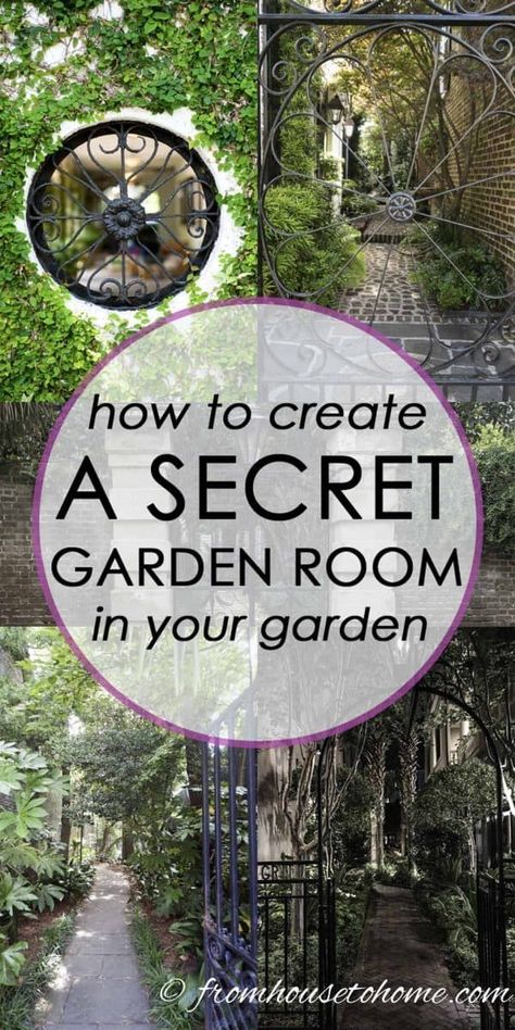 I love these secret garden design ideas. I have always wanted to do something like this in my backyard. Now I have some inspiration for my landscape! #fromhousetohome #secretgarden #gardening #gardenideas #outdoorlivingspace #patiosanddecks Secret Garden Room, Charleston Gardens, Backyard Shade, Backyard Plan, A Secret Garden, Hidden Garden, Garden Wallpaper, Most Beautiful Gardens, Have Inspiration