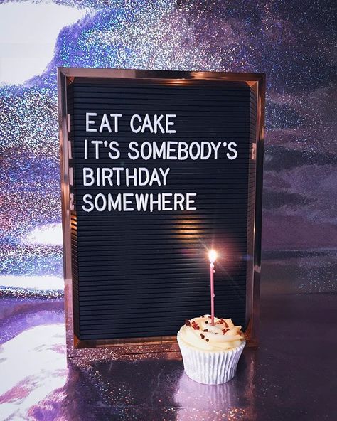 ⁣ EAT CAKE! 🍰 ⁣ It’s somebody’s birthday somewhere! 🎂⁣ •⁣ •⁣ •⁣ •⁣ #pegboard #pegboardquotes #cake #birthday #eat #eatcake #cupcake… Letterboard Quotes, Message Board Quotes, Letter Boards, Happy Birthday To Me, Board Quotes, Cake Board, Message Board, Beautiful One, Eat Cake