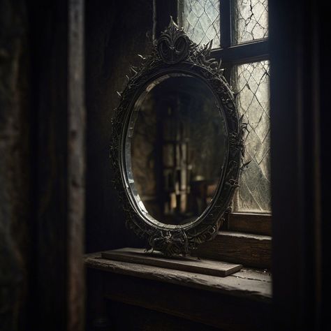 Creepy Mirror, Lovecraftian Horror, Gothic Novel, Moody Interiors, Some Nights, My Vibe, Mirror, Photography, Quick Saves