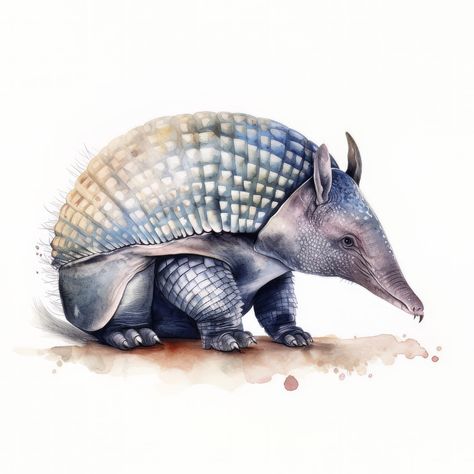 Armadillo Watercolor, Armadillo Drawing, My 2024, 2024 Word, Armadillo Animal, Armadillo Art, Animal Digital Art, Bedroom Library, Feather Drawing