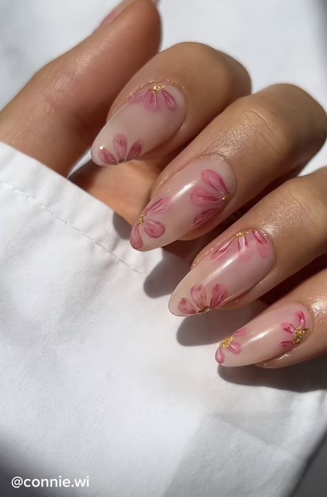 Summery Nails, Her Nails, Classy Acrylic Nails, Soft Nails, Girls Nails, Nail Charms, Funky Nails, Pretty Acrylic Nails, Floral Nails