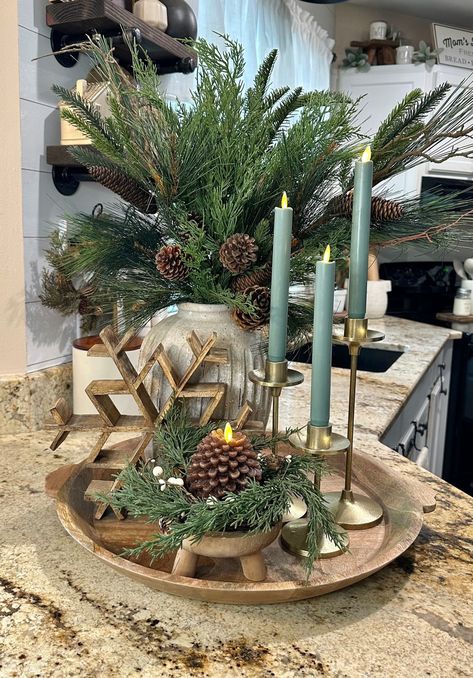 Christmas Decor Neutral, Tray Decor Christmas, Centerpiece Christmas, Amazon Home Finds, Neutral Christmas Decor, Christmas Centerpieces Diy, Christmas Decor Inspiration, Christmas Themes Decorations, Christmas Centerpiece