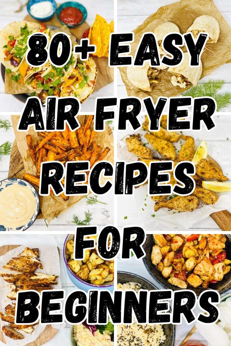 80+ Amazingly tasty air fryer recipes that are easy even for beginners! Beginner Air Fryer Recipes, Air Fryer Recipes Uk, Easy Air Fryer Meals, Air Fryer Pasta, Dinner Recipes Air Fryer, Air Fryer Side Dishes, Food Recipes For Lunch, Recipes For Air Fryer, Air Fryer Appetizers