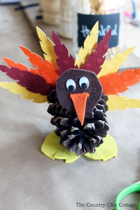 Are you looking for an easy Thanksgiving craft for kids? Check out these 25 Creative Thanksgiving Craft Ideas that are easy for even toddlers, preschoolers and elementary school students to make. Pine Cone Turkeys, Kids Thanksgiving Crafts, Pinecone Turkey, Thanksgiving Arts And Crafts, Pinecone Crafts Kids, Thanksgiving Crafts Preschool, Easy Thanksgiving Crafts, Pinecone Crafts, Turkey Crafts