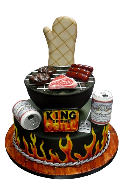 Groom's cake idea - Forget the others! I'm doing something like THIS for Cesar and Ale's wedding!!! Bbq Cake, Dad Birthday Cakes, Sculpted Cakes, Cool Birthday Cakes, Cakes For Men, Specialty Cakes, Unique Cakes, Awesome Cakes, Kue Ulang Tahun