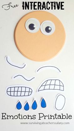 Printables Organizational, Teaching Emotions, Emotions Preschool, Inside Out Emotions, Feelings Activities, Emotions Activities, Emotion Faces, Social Emotional Activities, Social Skills Groups