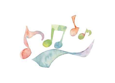 Watercolor Art Music, Musical Notes Illustration, Watercolor Music Art, Music Note Illustration, Musical Notes Aesthetic, Musical Notes Printable, Music Background Aesthetic, Musical Notes Tattoo, Music Notes Illustration