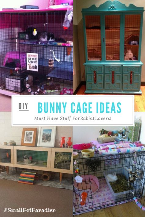 You need a large indoor bunny cage.  This is why... Diy Bunny Hutch, Indoor Bunny House, Rabbit Hutch Ideas, Diy Bunny Cage, Indoor Rabbit House, Indoor Bunny, Diy Pet Ideas, Diy Rabbit Cage, Rabbit Hutch Indoor