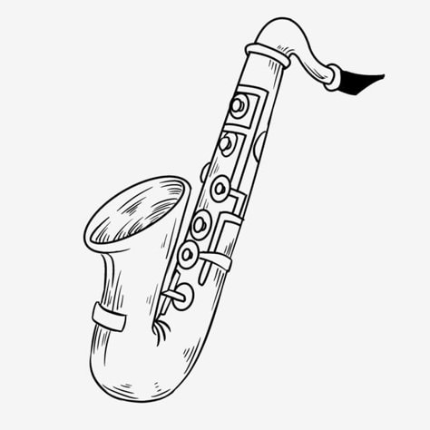 Saxophone Tattoo, Instruments Drawing, Phone Drawing, Kraken Art, Saxophone Art, Musical Instruments Drawing, Drawing Music, Wing Drawing, Music Drawing